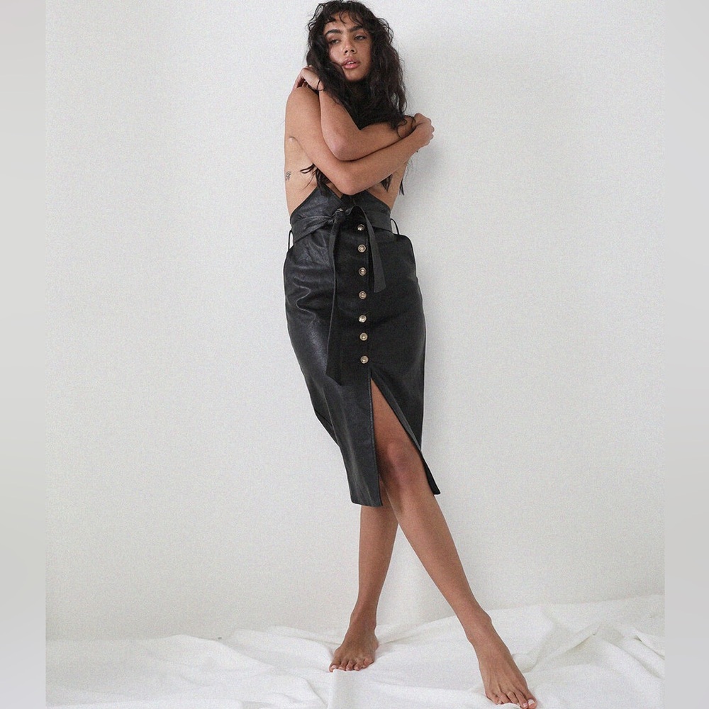 High waist belted Skirt